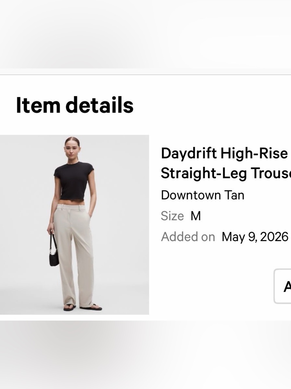 lululemon athletica daydrift straight Leg Trousers in Light Beige short - Picture 10 of 10